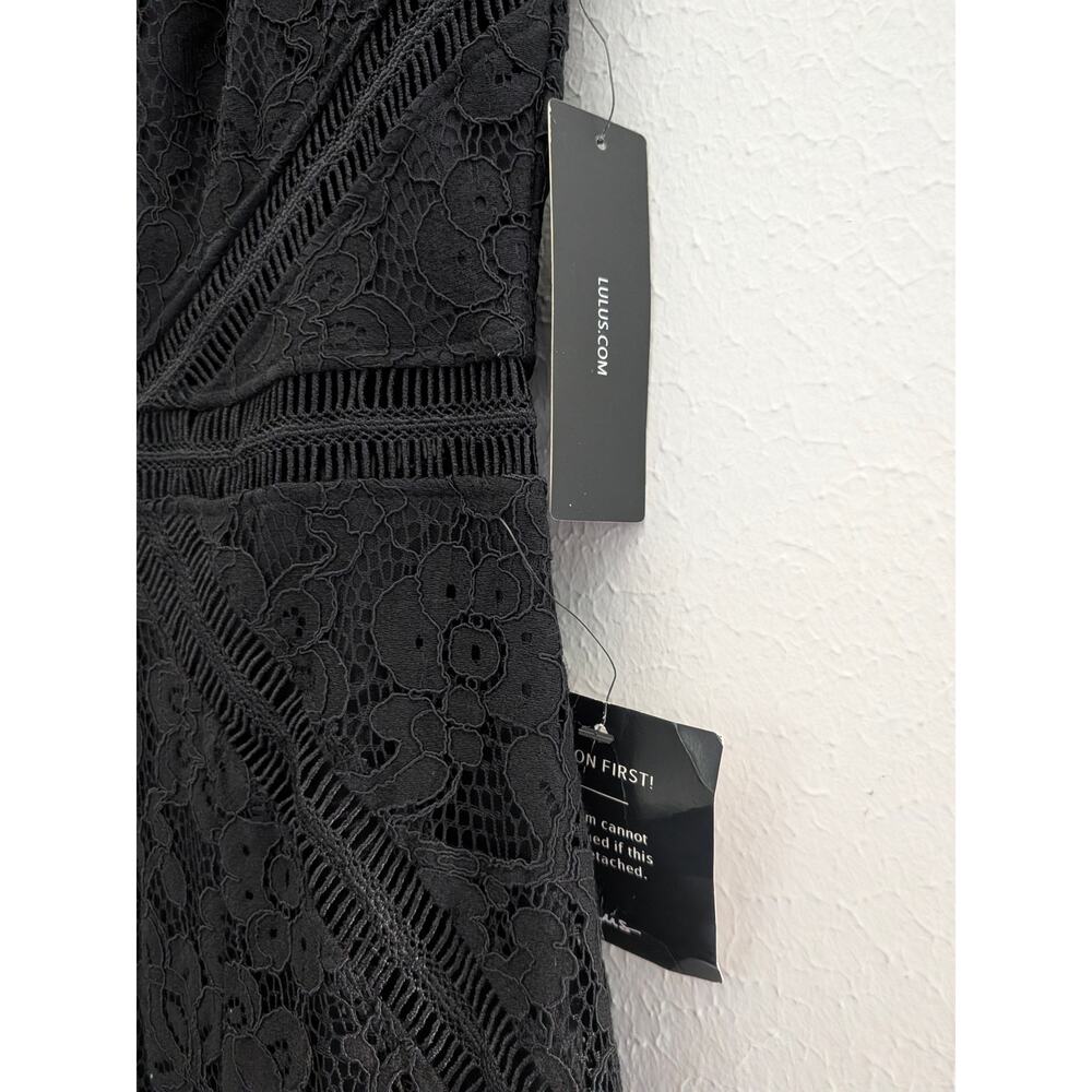 NWT Lulus My Forever Black Lace Sleeveless Maxi Dress Sz Small S Evening Formal - Picture 7 of 11